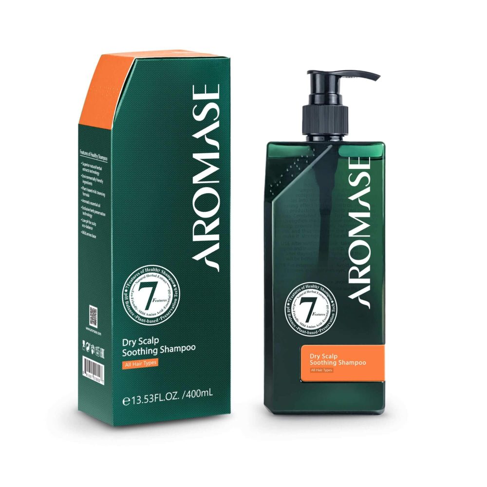AROMASE dry scalp soothing shampoo for sensitive scalp, dry dandruff shampoo