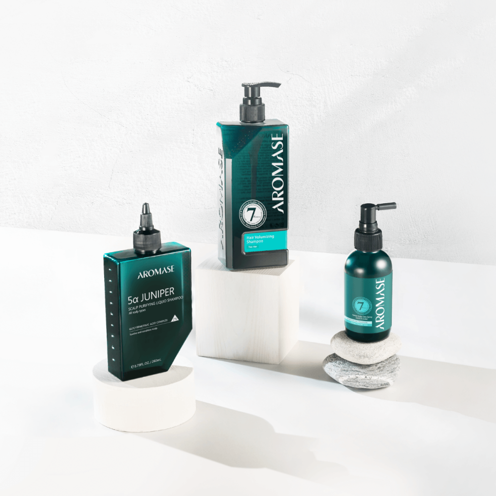 AROMASE hair volumizing 3 steps for hair loss and thin hair