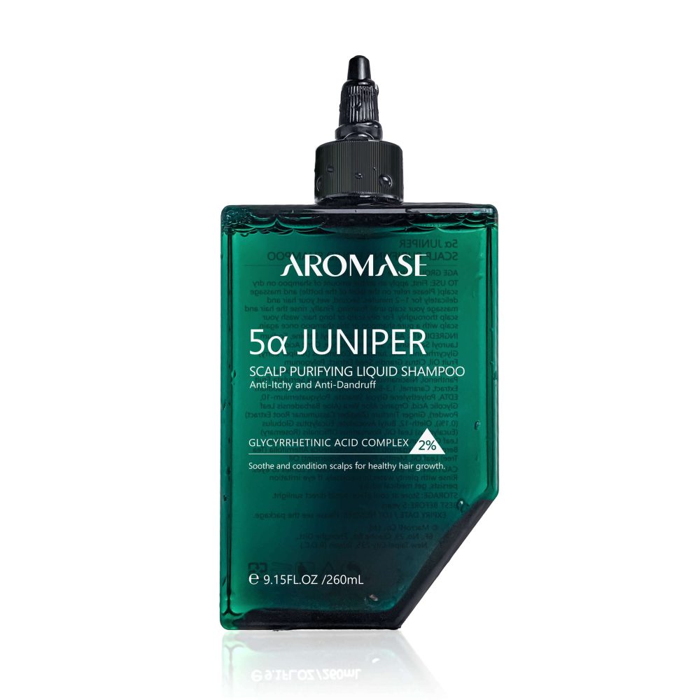 AROMASE_juniper liquid shampoo_scalp cleanser_scalp buildups dandruff remover